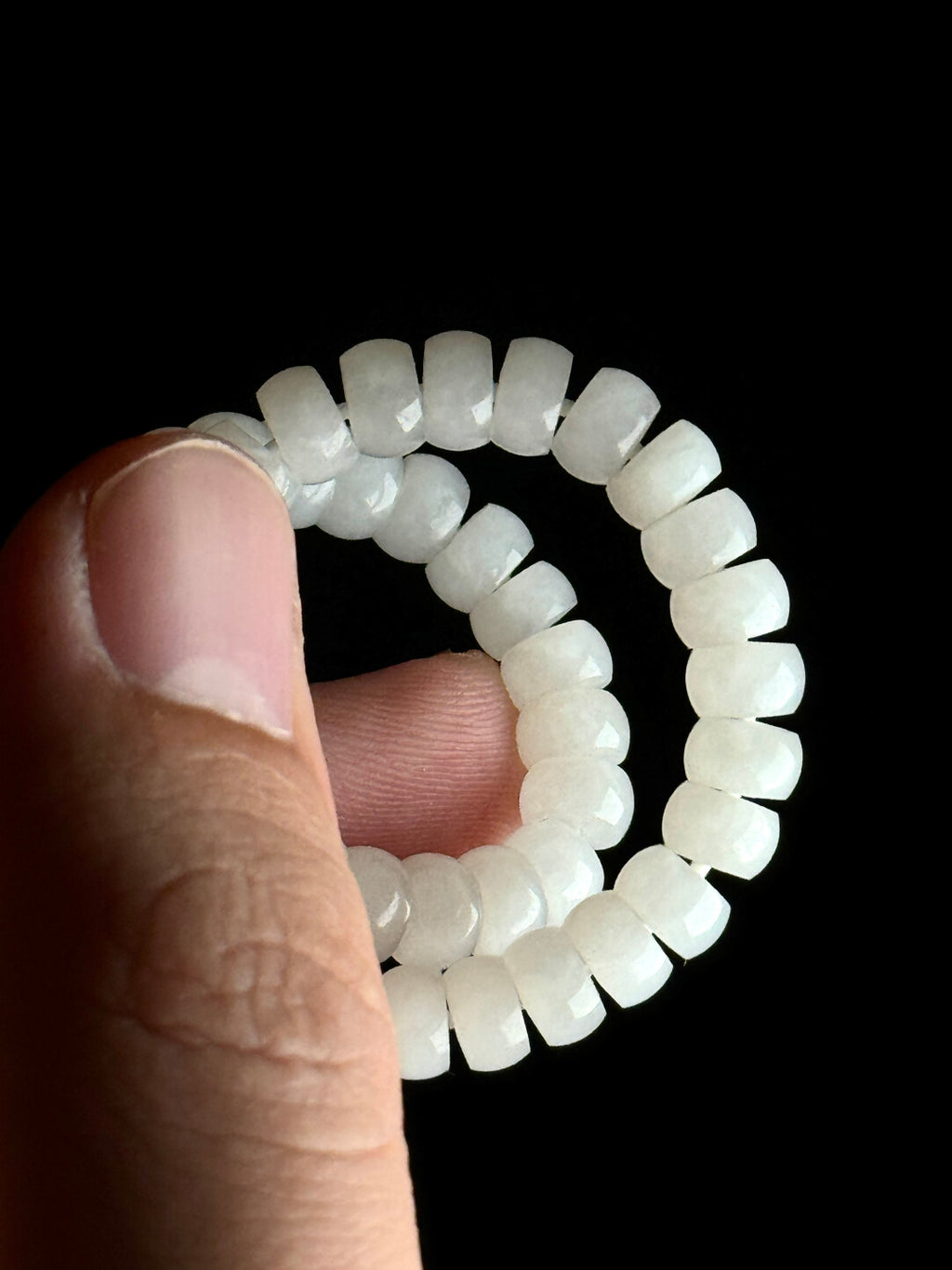 【和田玉手串】青海料羊脂白·精工归圆6mm药片