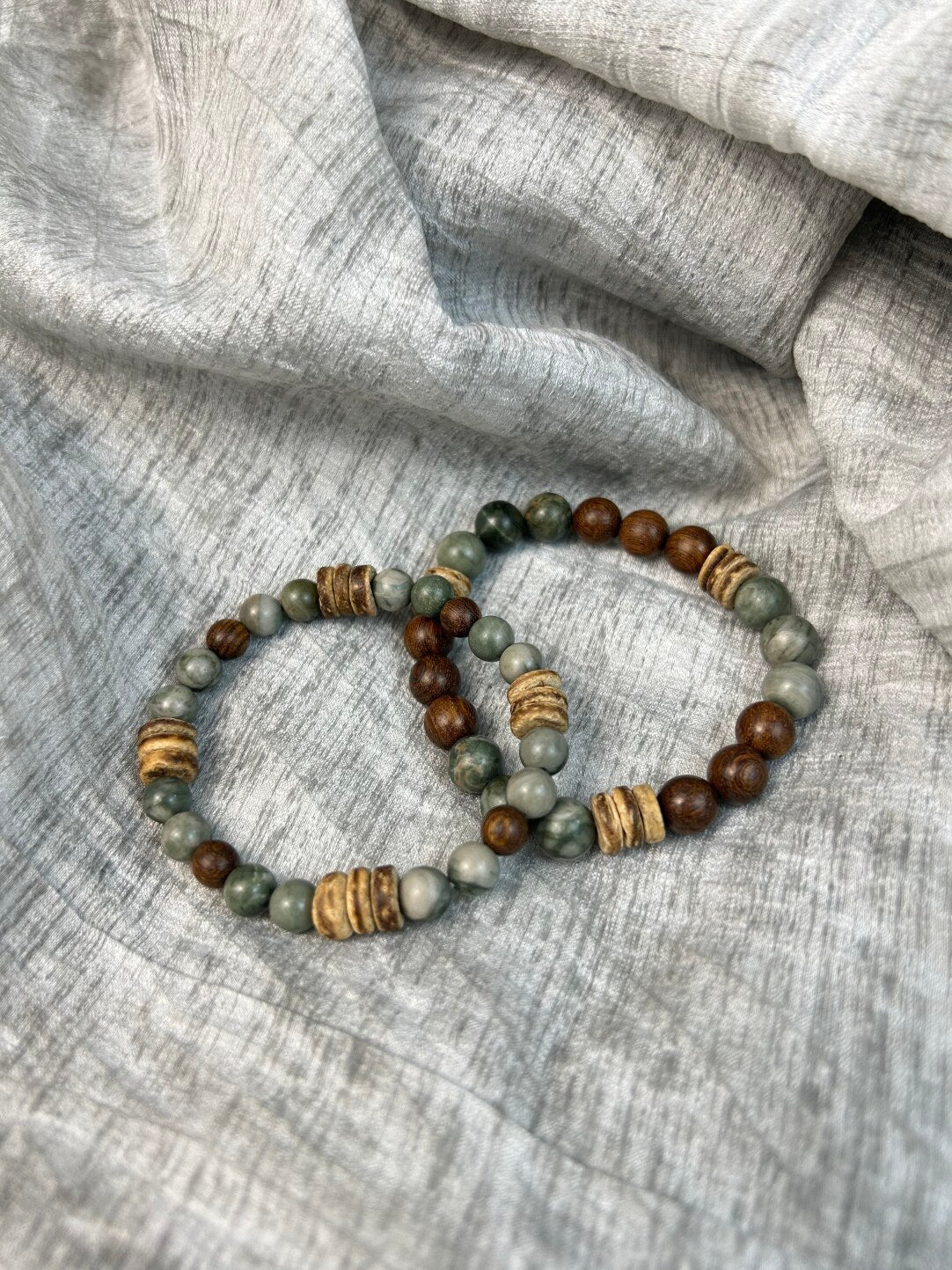 森·原创新中式天然石檀木手串手作