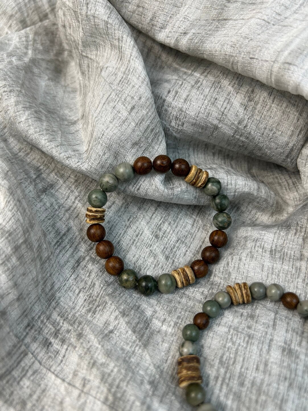 森·原创新中式天然石檀木手串手作