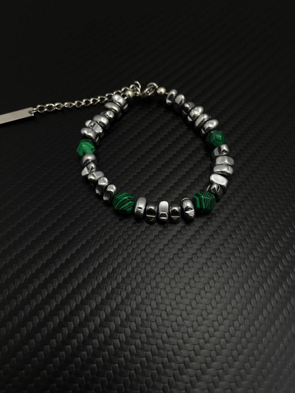 2025NEW碎银拼接虎眼石简约复古设计感小众钛钢高级感情侣手链潮