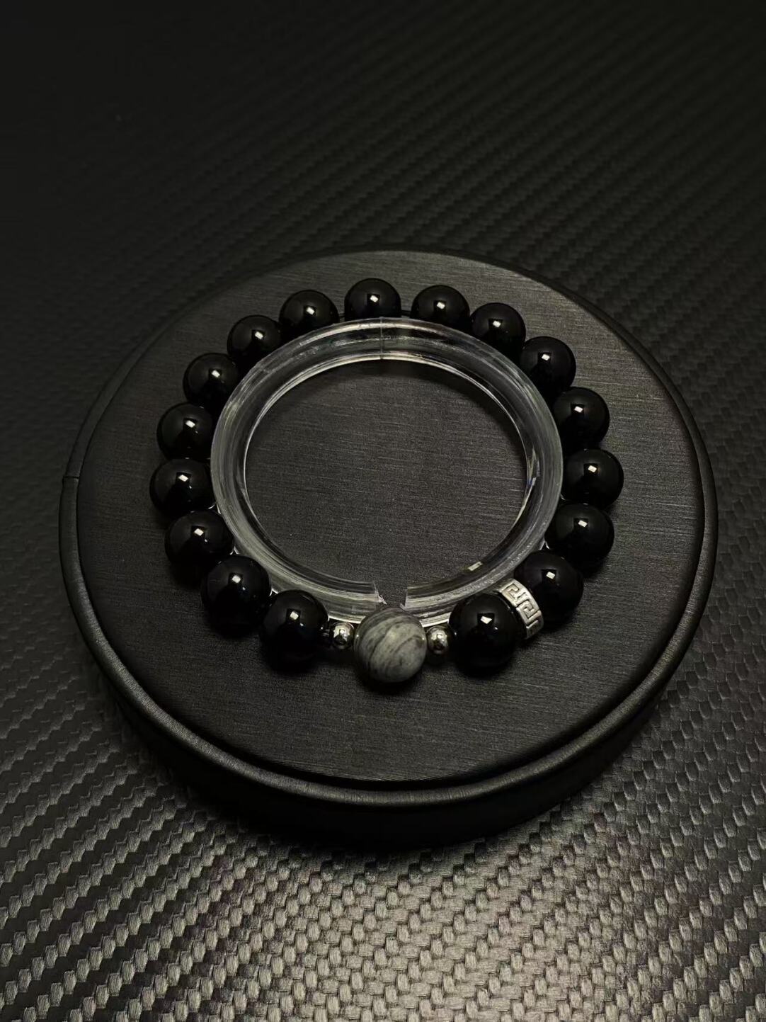 2025NEW新中式黑色复古百搭设计感小众男生百搭高级感串珠手链潮