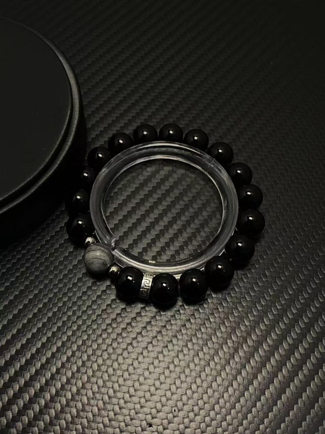 2025NEW新中式黑色复古百搭设计感小众男生百搭高级感串珠手链潮