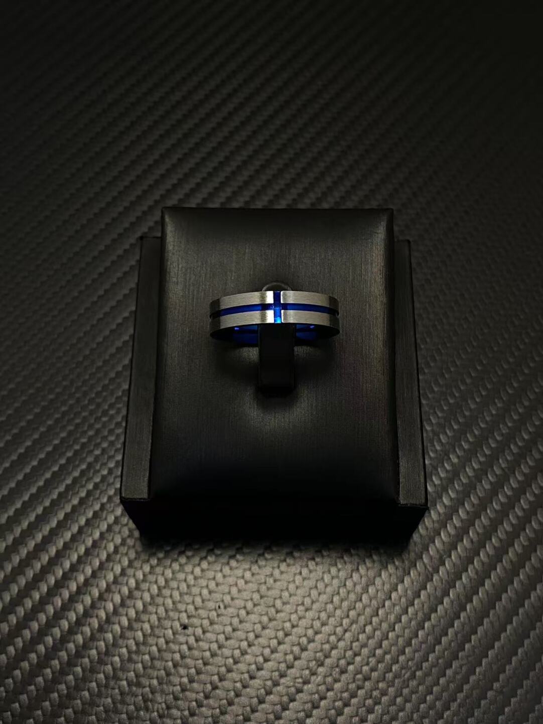 2025NEW美式cleanfit气质十字架条纹指环设计感小众男士钛钢戒指