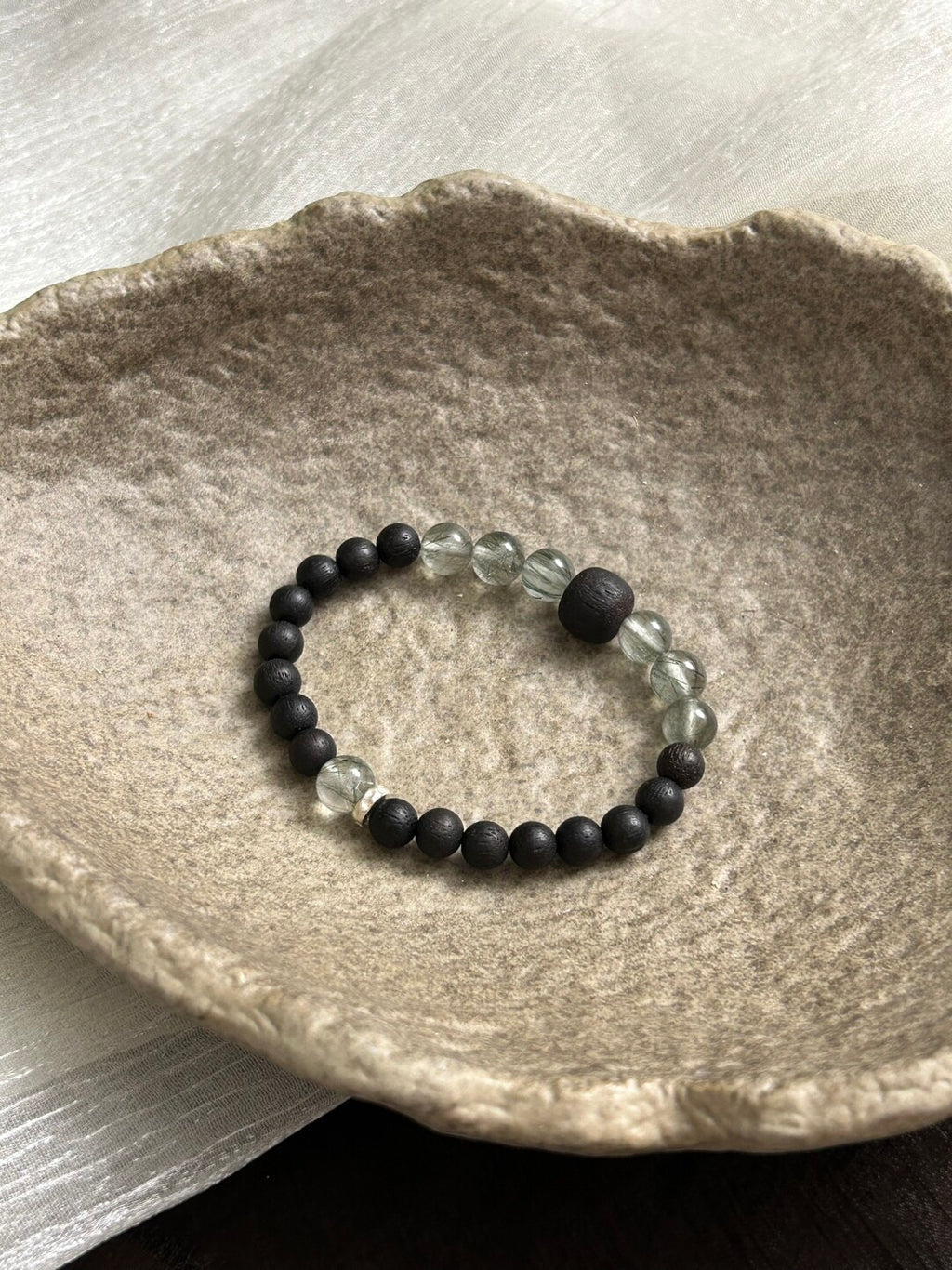 原创设计降真香绿发晶系列手串手作