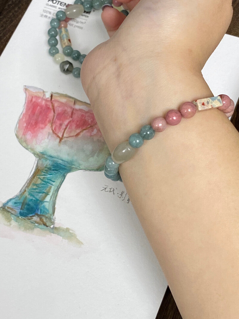 釉里红｜文物灵感系列原创串珠手链