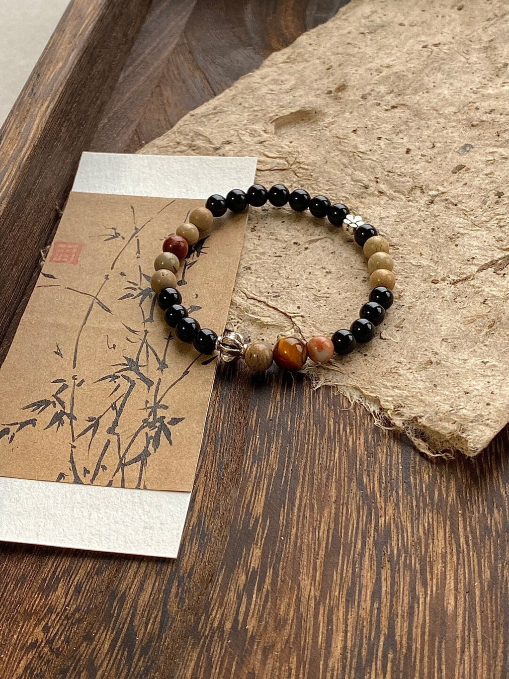 【山安】原创书法系列然石手串