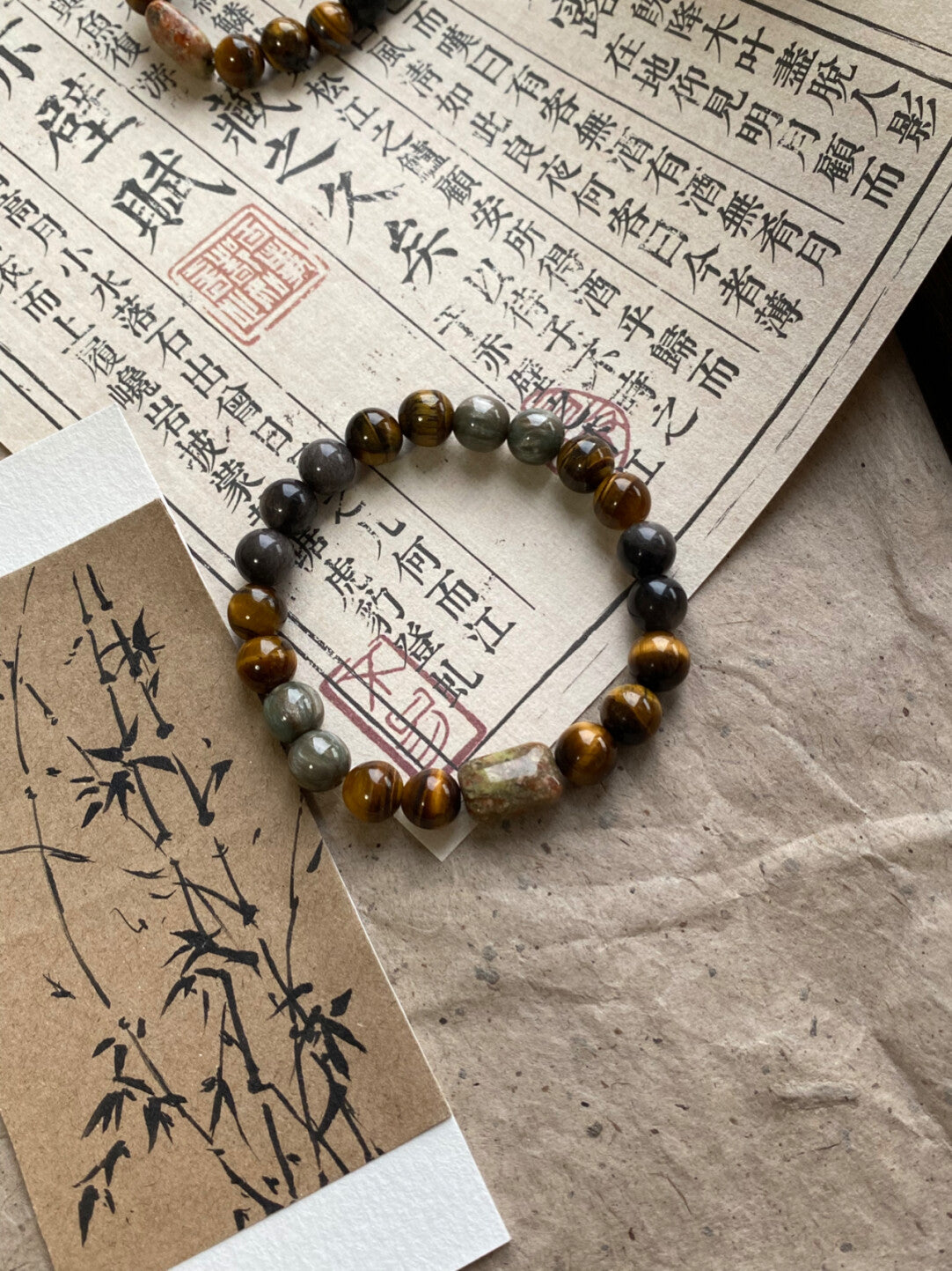 【沉赭】原创天然石手串