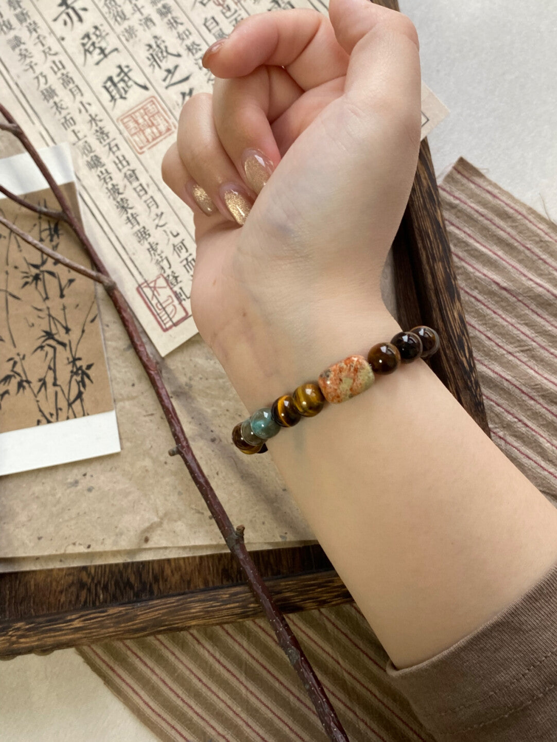 【沉赭】原创天然石手串