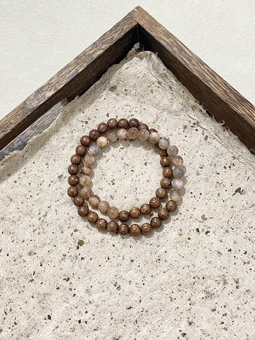 太阳·原创新中式金丝檀木太阳石天然石手串手链手作