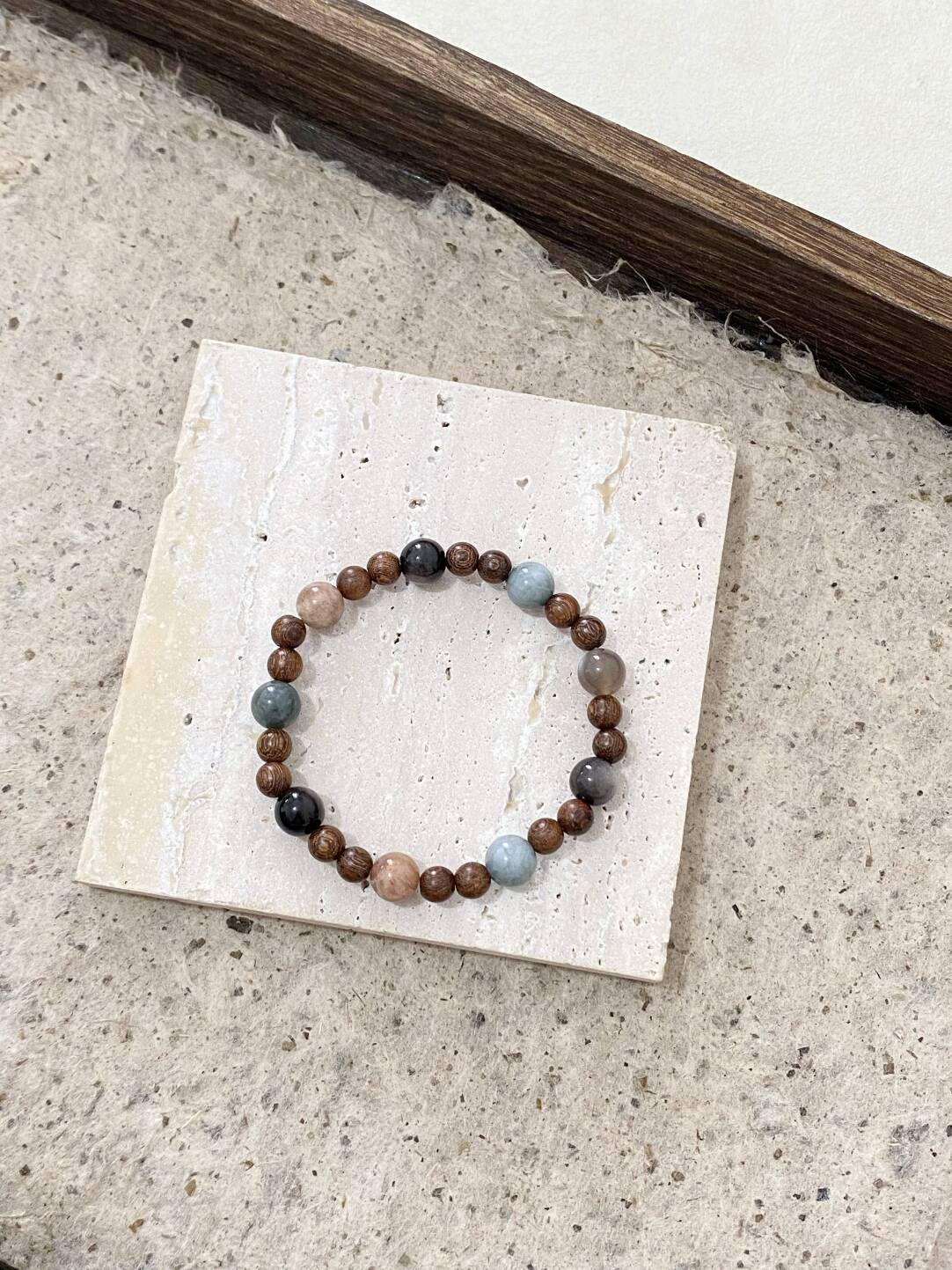 土星记·原创天然石金丝檀木水晶定制手串手作