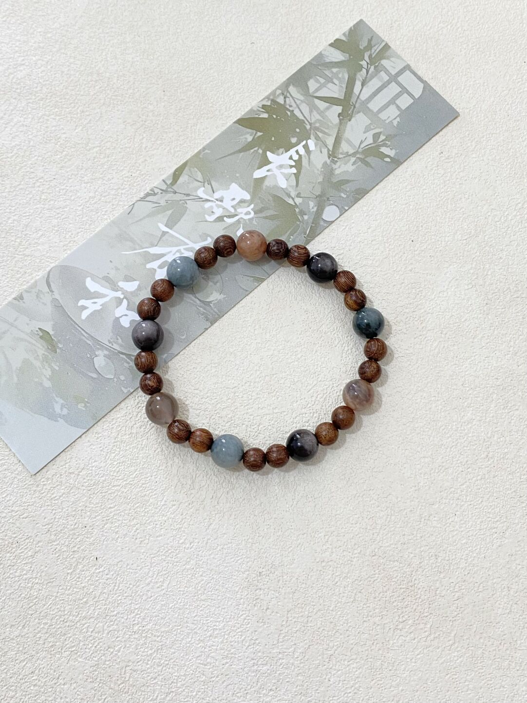 土星记·原创天然石金丝檀木水晶定制手串手作