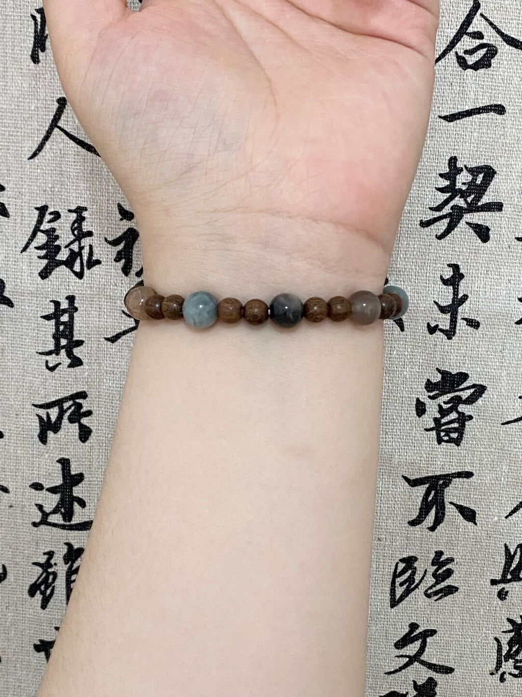 土星记·原创天然石金丝檀木水晶定制手串手作