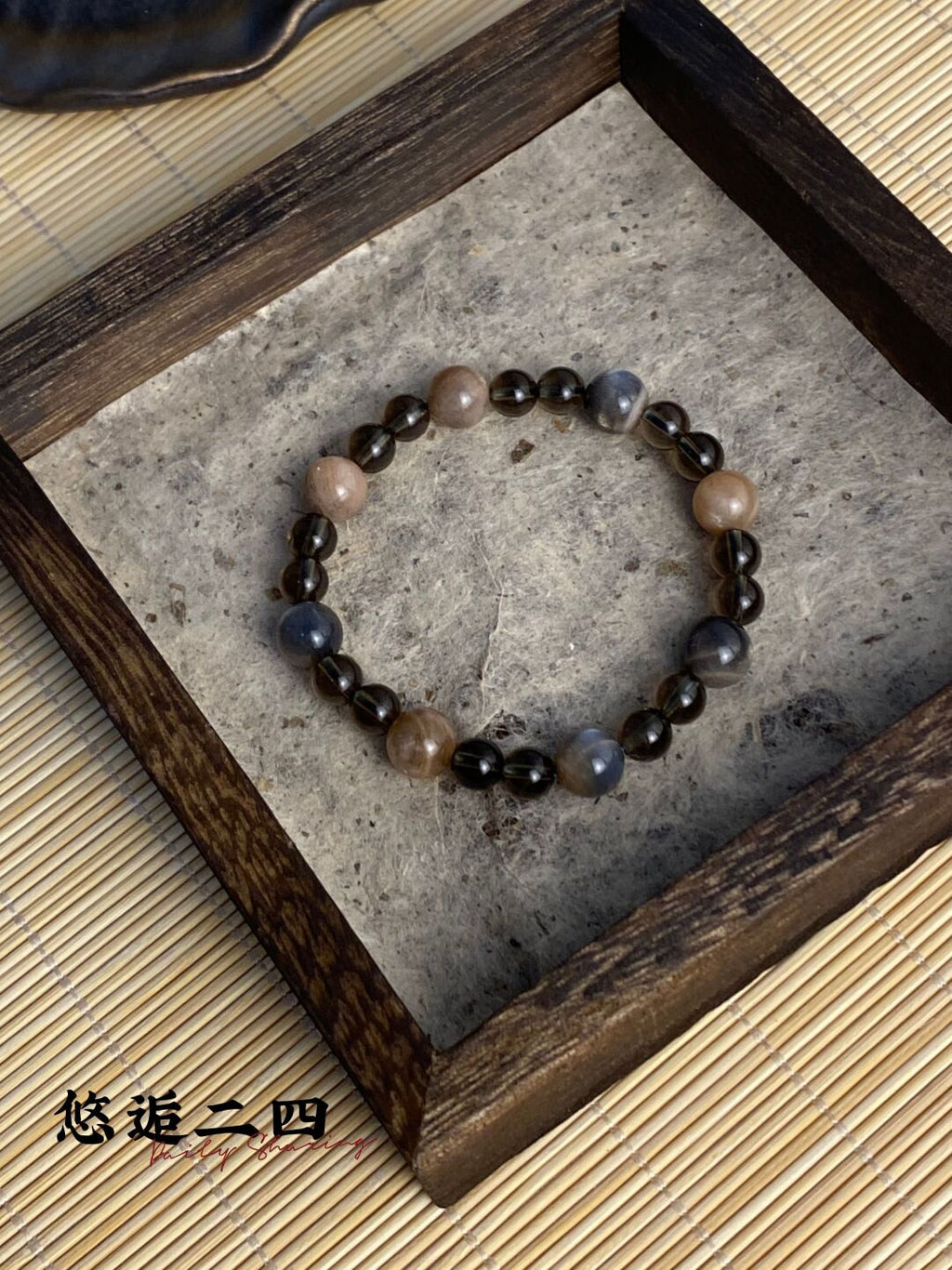 土星记·原创天然石金丝檀木水晶定制手串手作