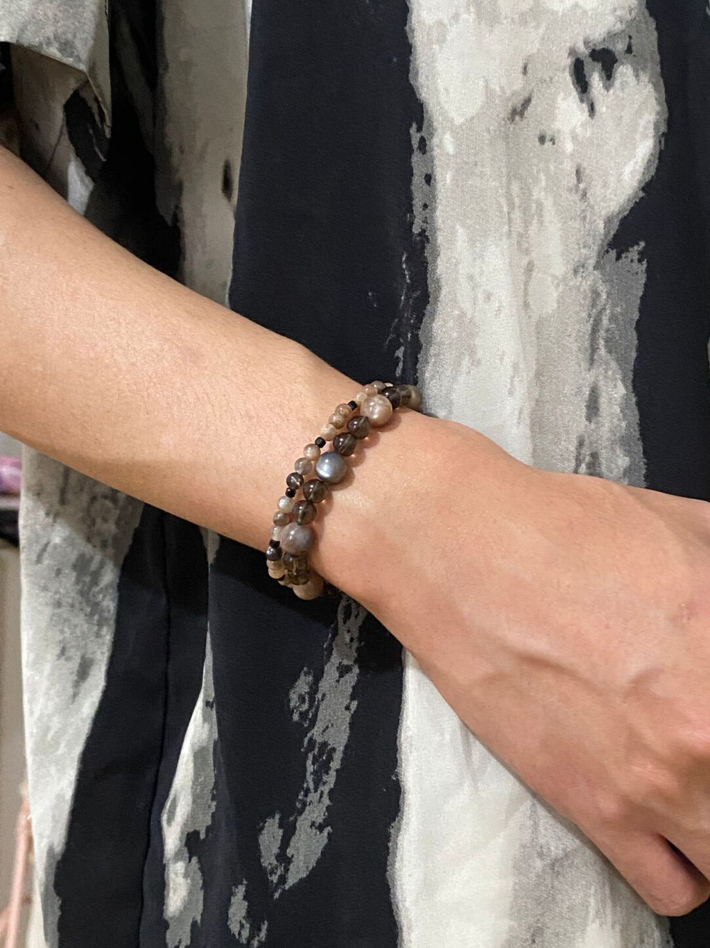 土星记·原创天然石金丝檀木水晶定制手串手作