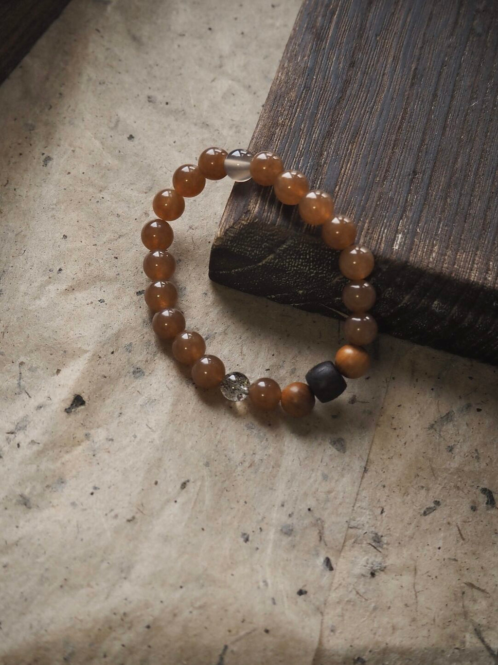 【禅房花木深】原创天然石玉髓降真香文玩手串