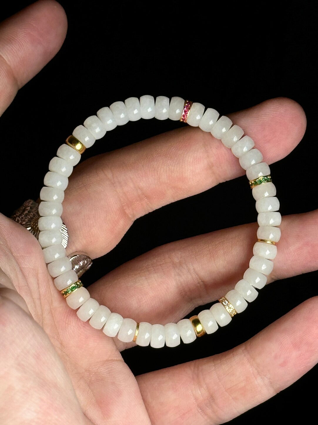 【和田玉手串】青海料羊脂白·精工归圆6mm药片