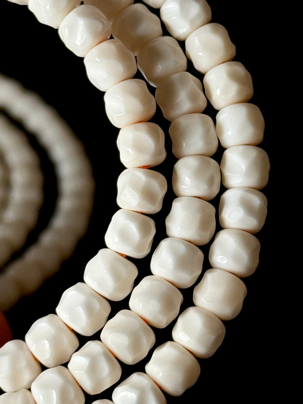 【白玉菩提无相】手串/长串·不是菩提根·瓷白精工归圆