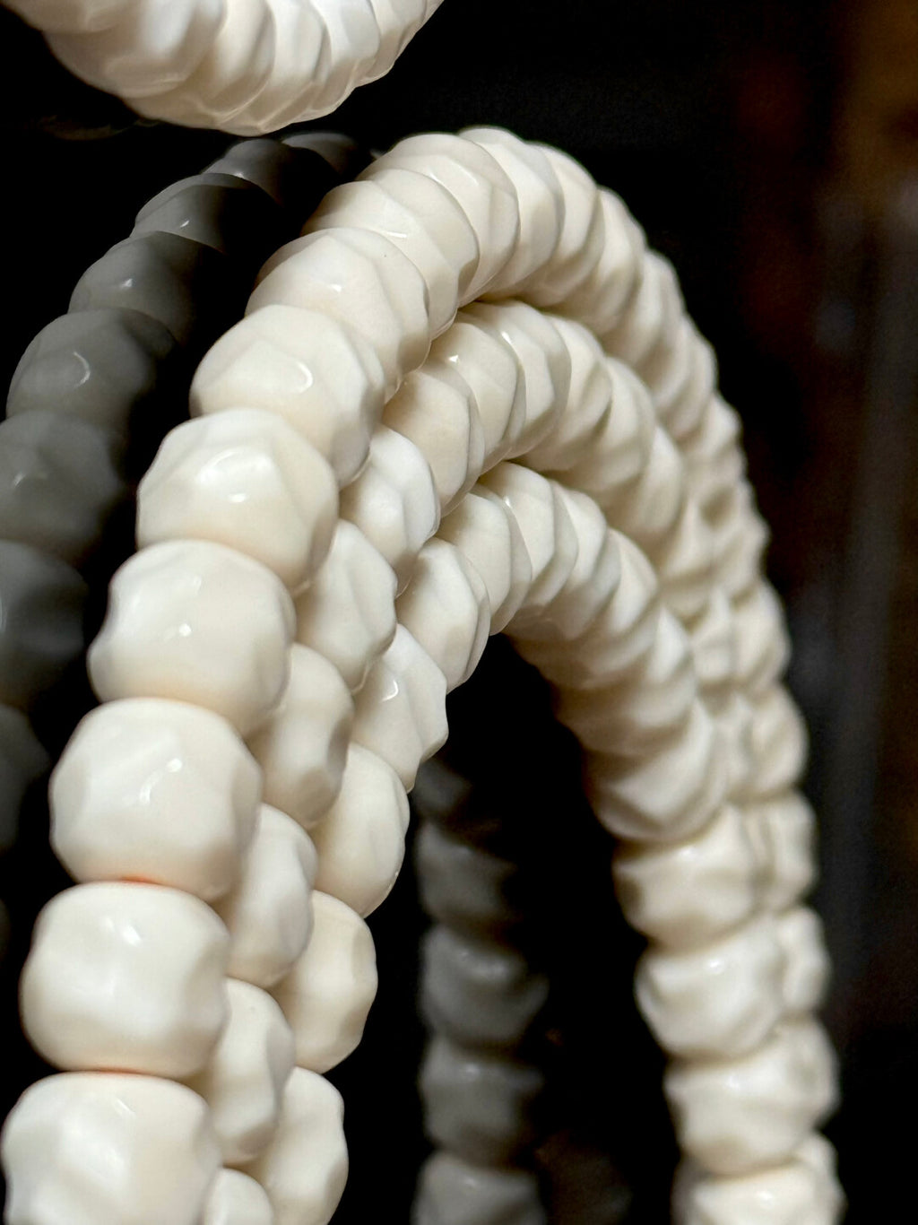 【白玉菩提无相】手串/长串·不是菩提根·瓷白精工归圆