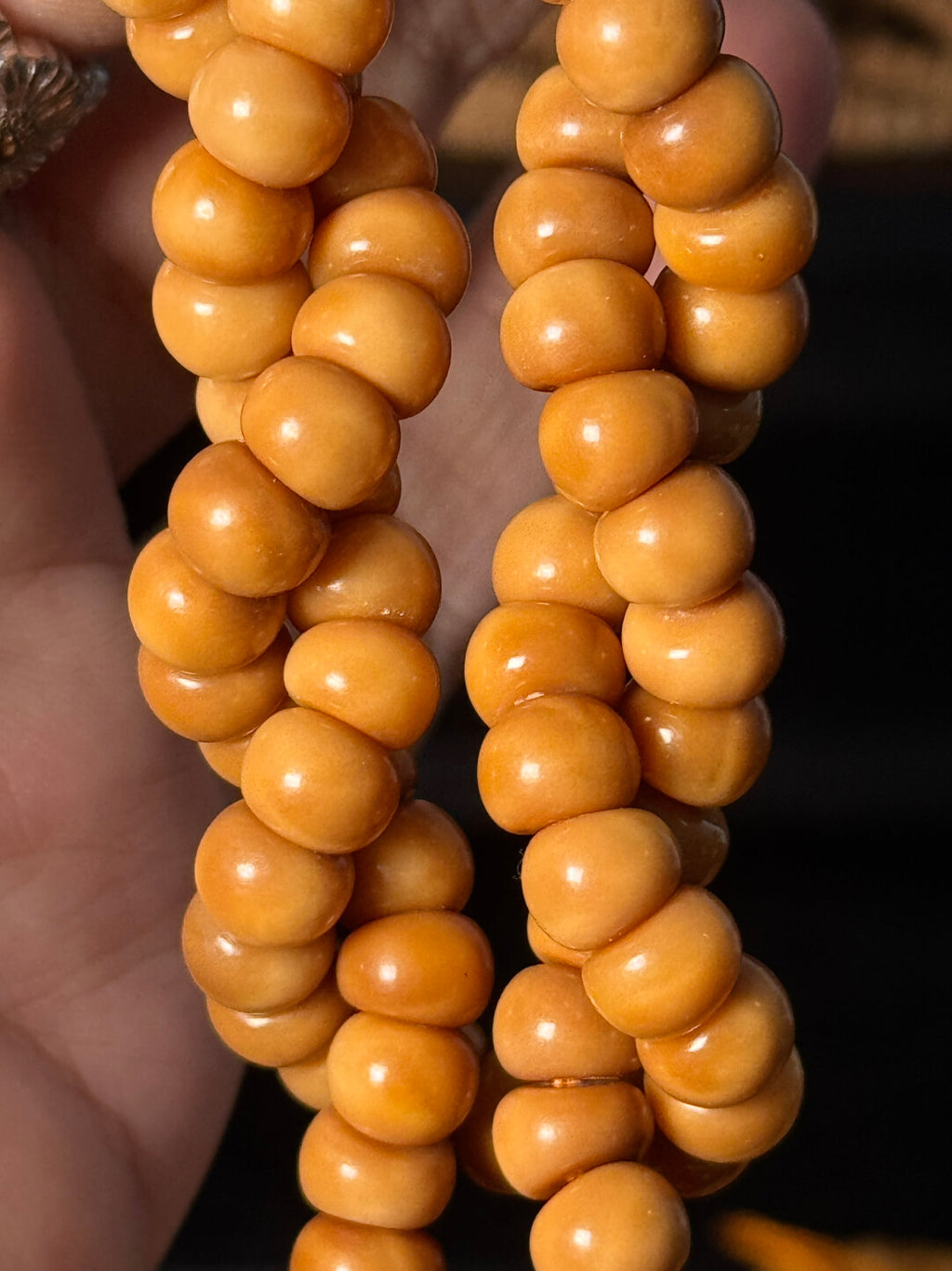【龙脊菩提蒜瓣】手串/长串·半玉化·天然无科技