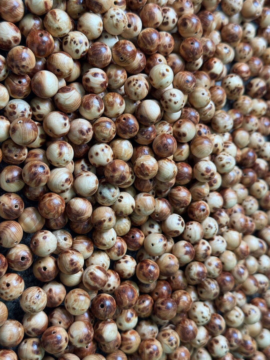 【太行崖柏·雀眼瘤疤】1.0圆珠手串·无油无胶无科技！