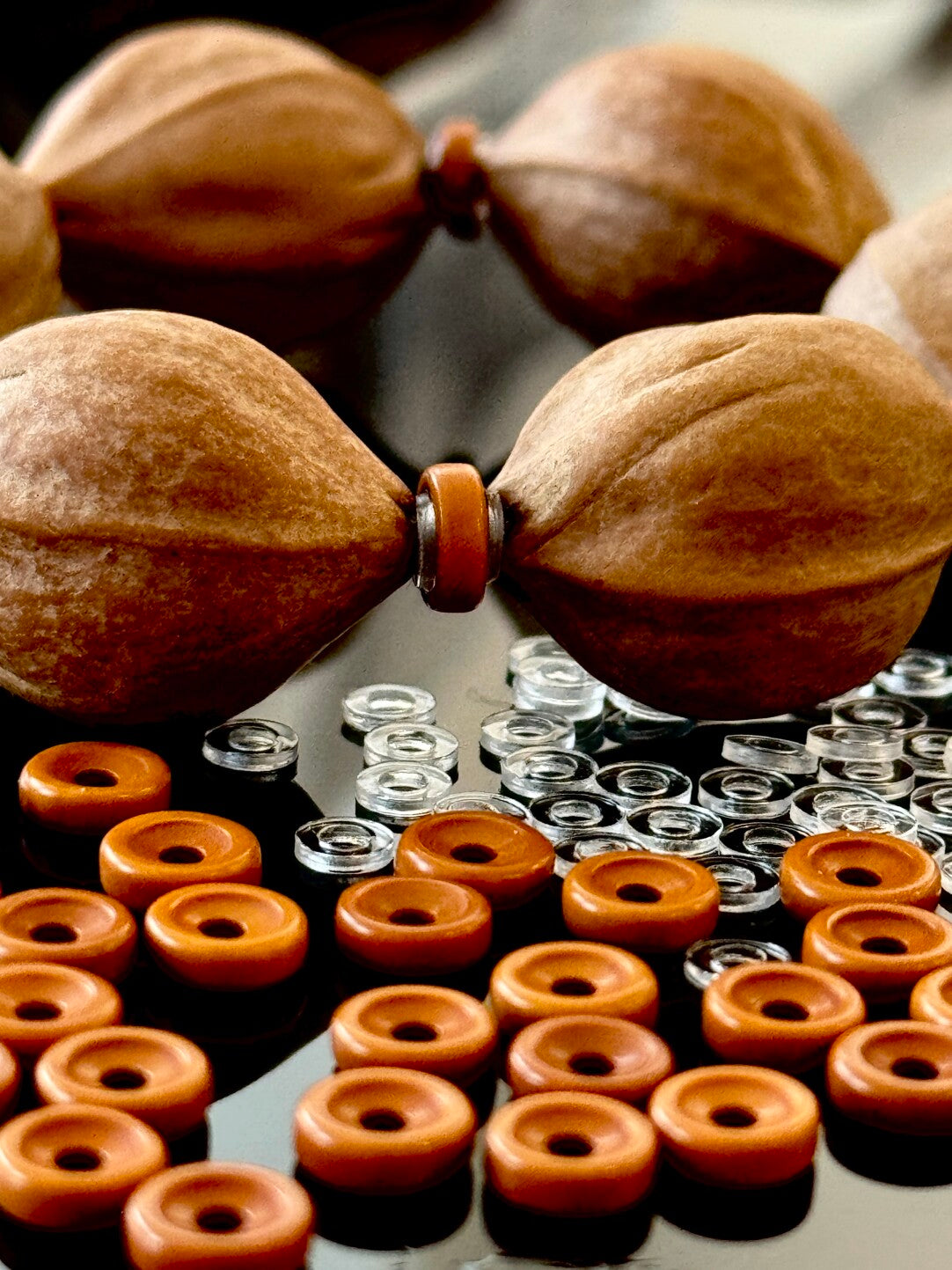 【橄榄核三层夹心隔片】铁核油核各种核必备搭子·不伤核·6x2x2mm