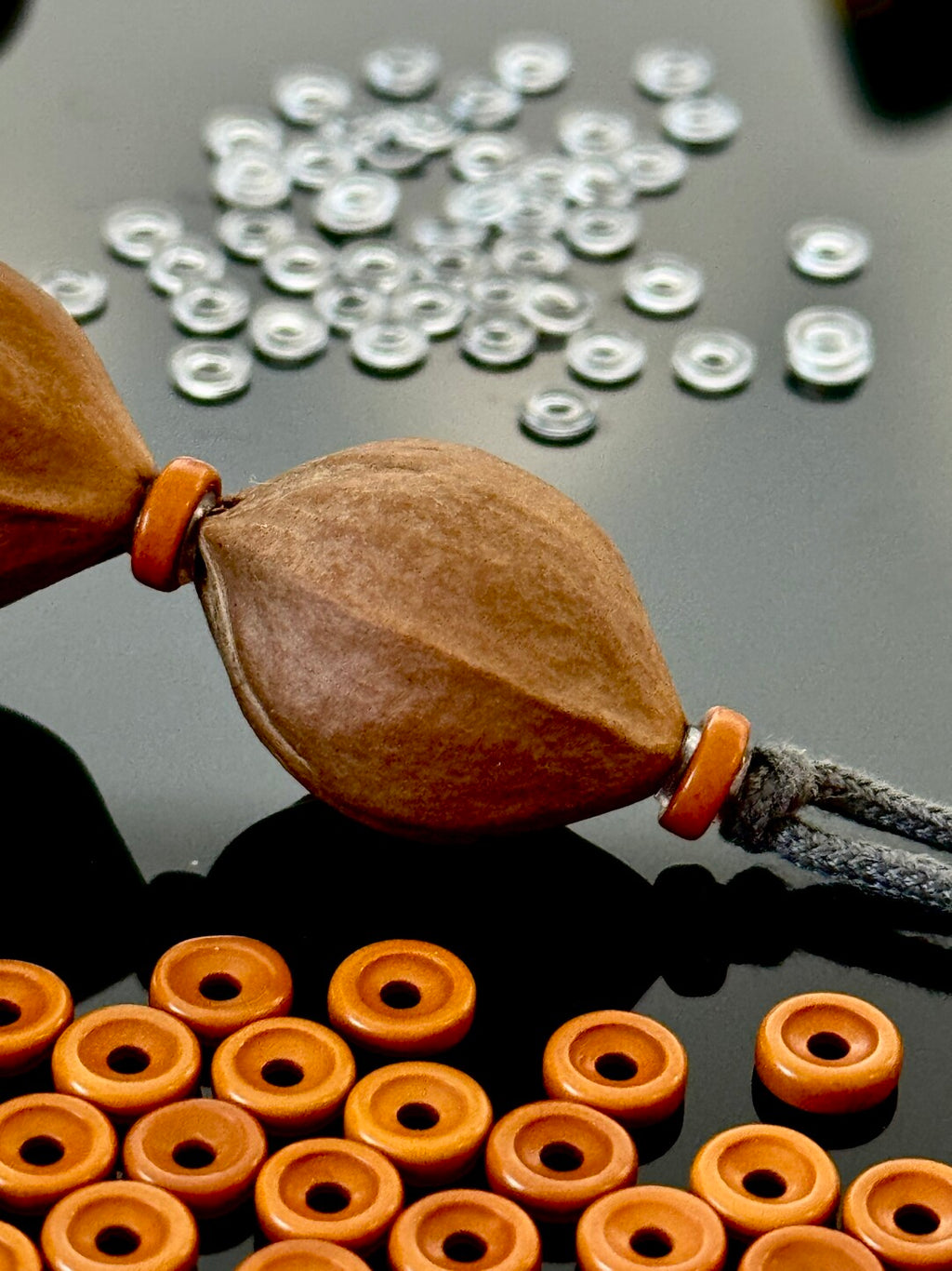 【橄榄核三层夹心隔片】铁核油核各种核必备搭子·不伤核·6x2x2mm