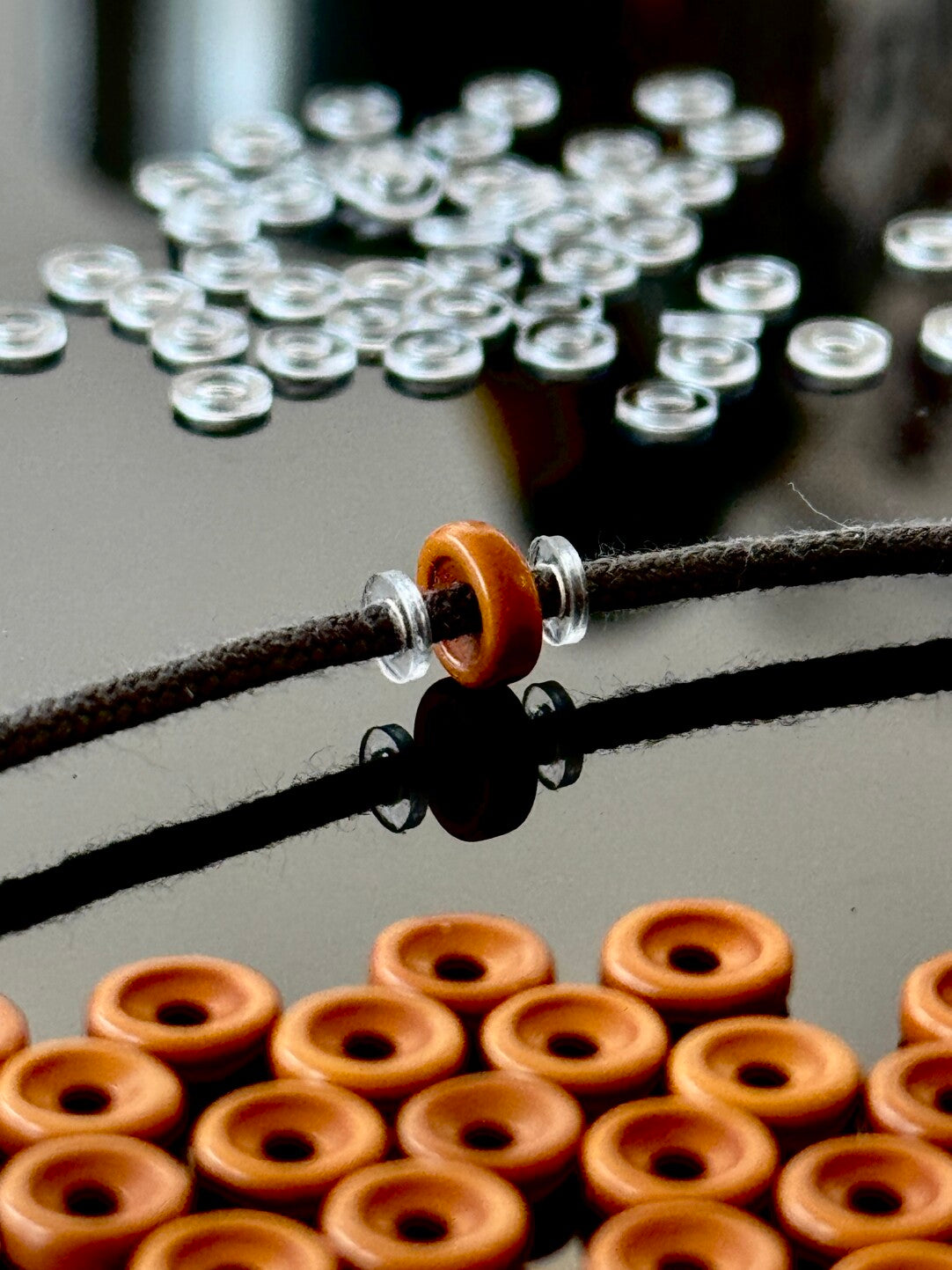 【橄榄核三层夹心隔片】铁核油核各种核必备搭子·不伤核·6x2x2mm