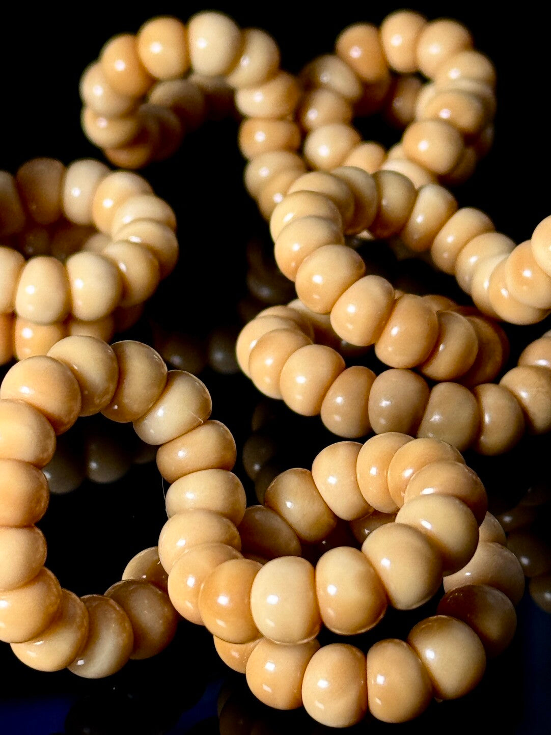 【龙脊菩提蒜瓣】手串/长串·半玉化·天然无科技