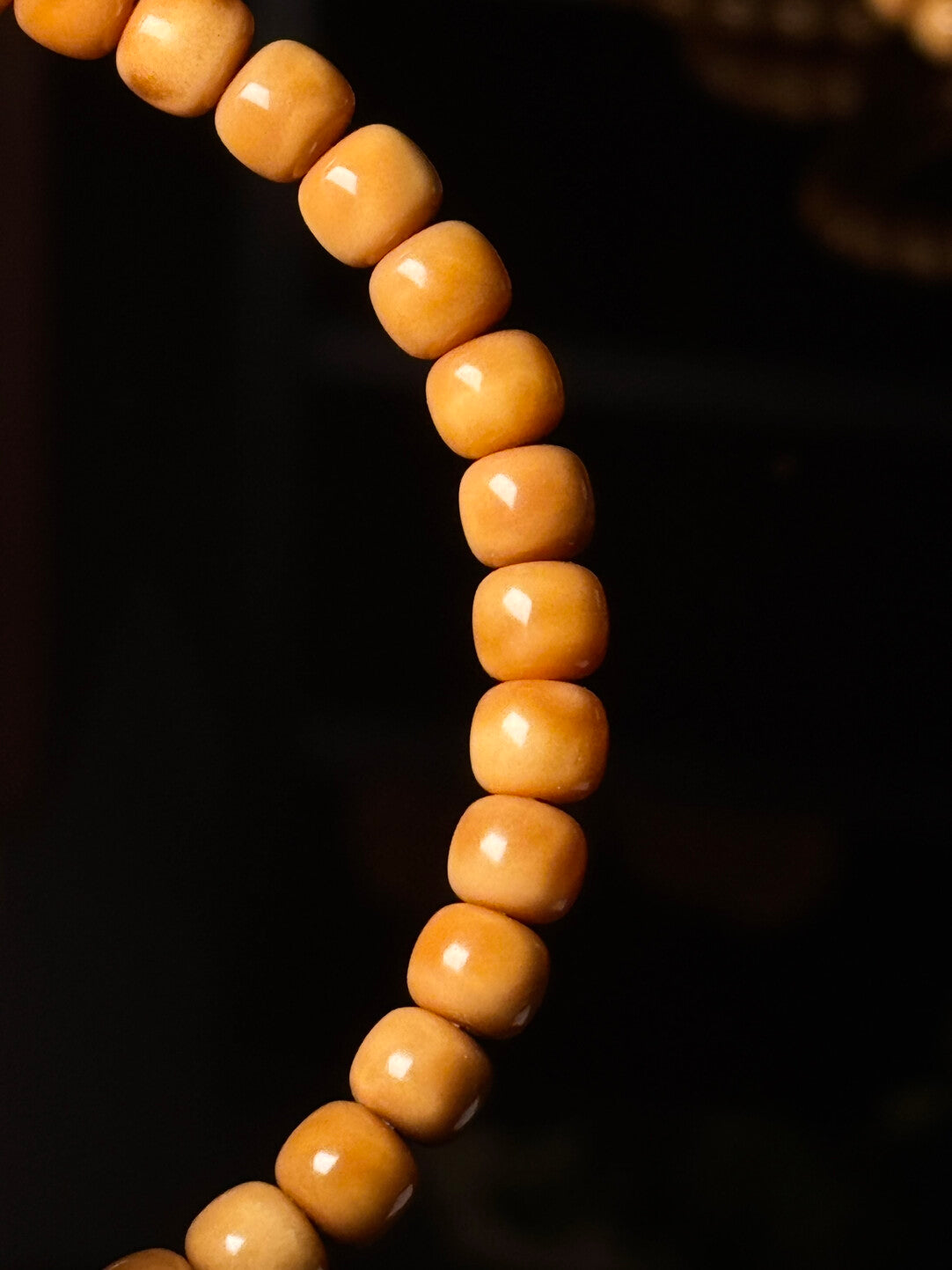 【龙脊菩提桶珠】手串/108·精工归圆·极润半玉化