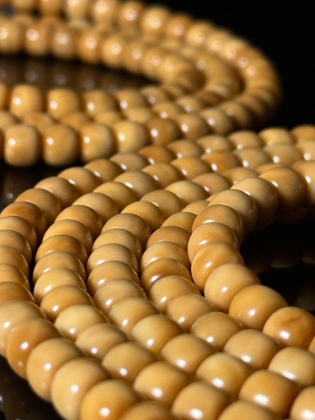 【龙脊菩提桶珠】手串/108·精工归圆·极润半玉化