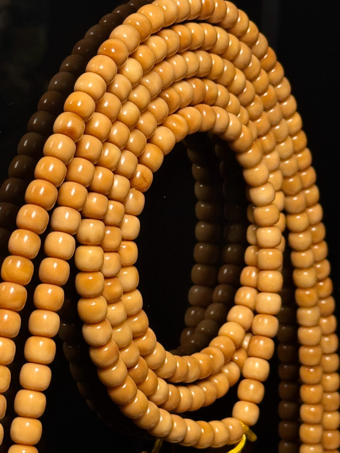 【龙脊菩提桶珠】手串/108·精工归圆·极润半玉化