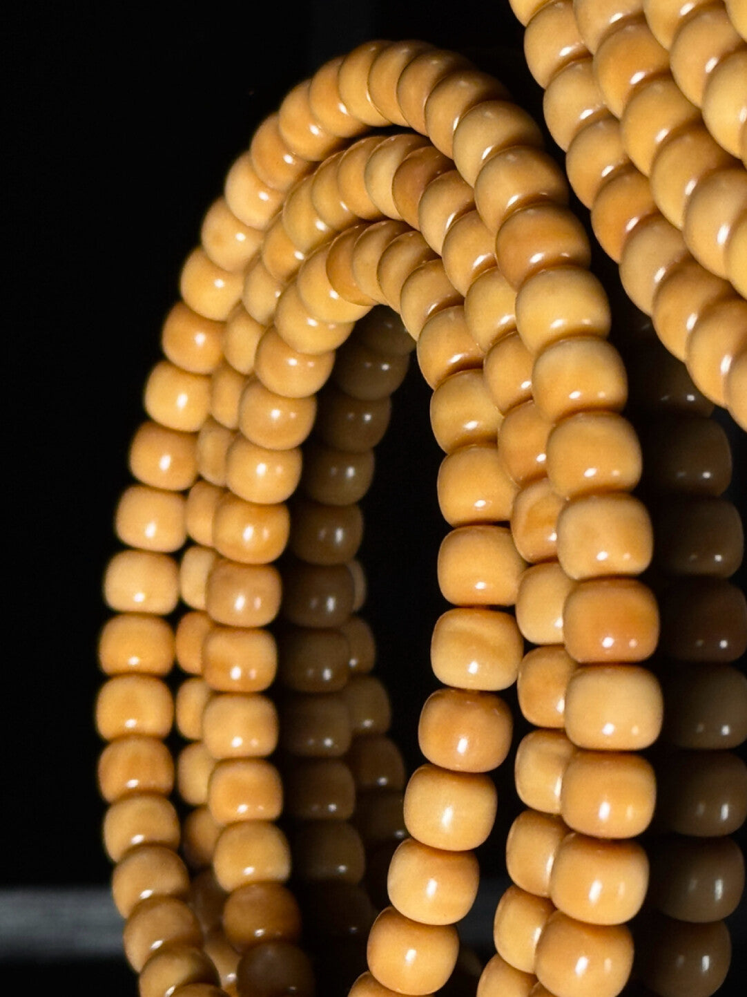 【龙脊菩提桶珠】手串/108·精工归圆·极润半玉化