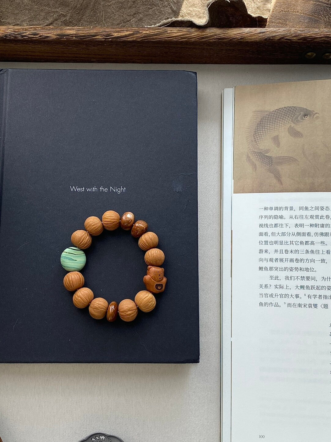 『小熊太妃薄荷糖』｜原创文玩手串·猴头·库克·桃木·老琉璃