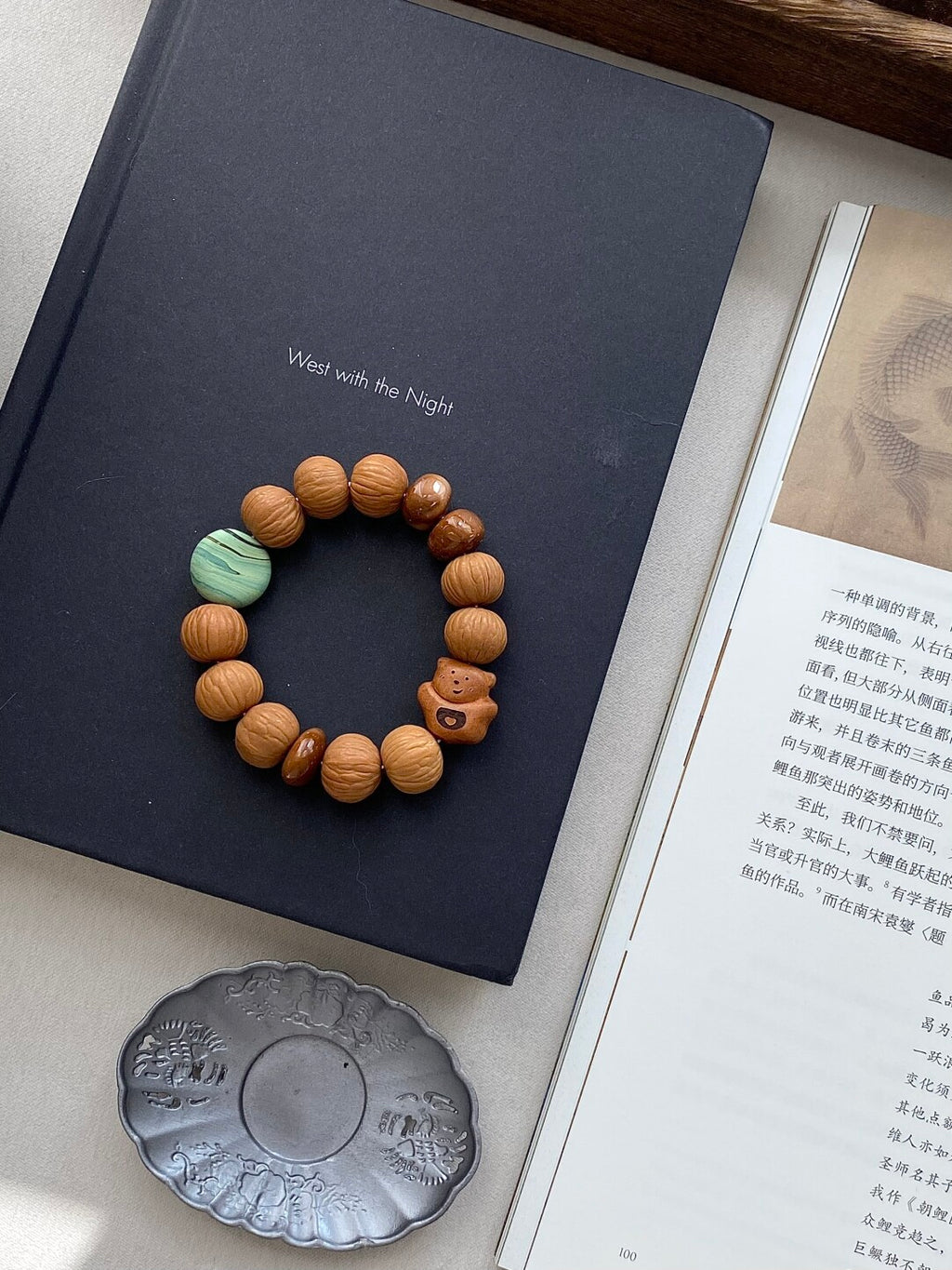 『小熊太妃薄荷糖』｜原创文玩手串·猴头·库克·桃木·老琉璃