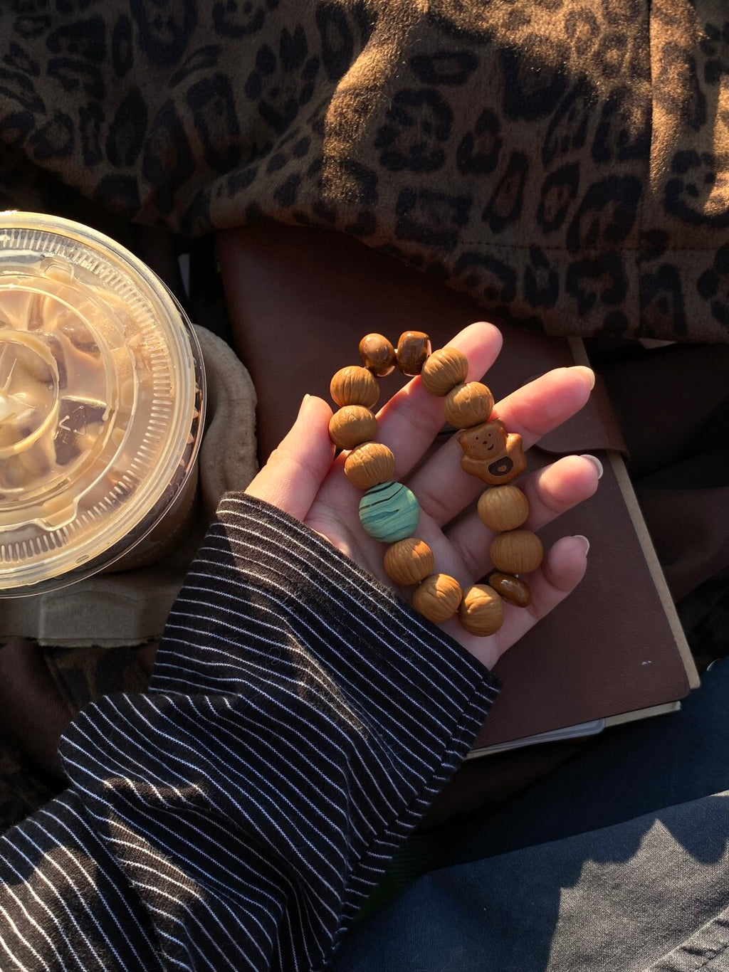 『小熊太妃薄荷糖』｜原创文玩手串·猴头·库克·桃木·老琉璃