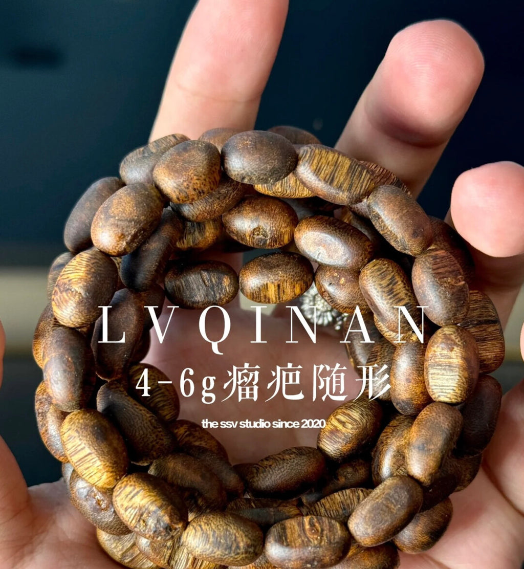 【绿奇楠沉香瘤疤随形手串】原生态无科技·结油丰富·香韵浓厚
