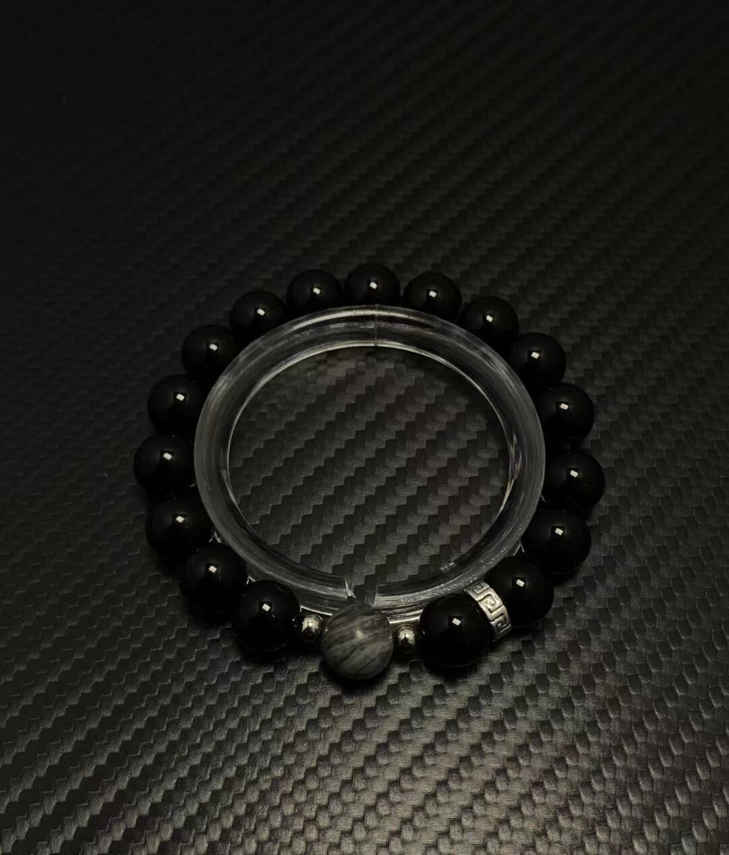 2025NEW新中式黑色复古百搭设计感小众男生百搭高级感串珠手链潮