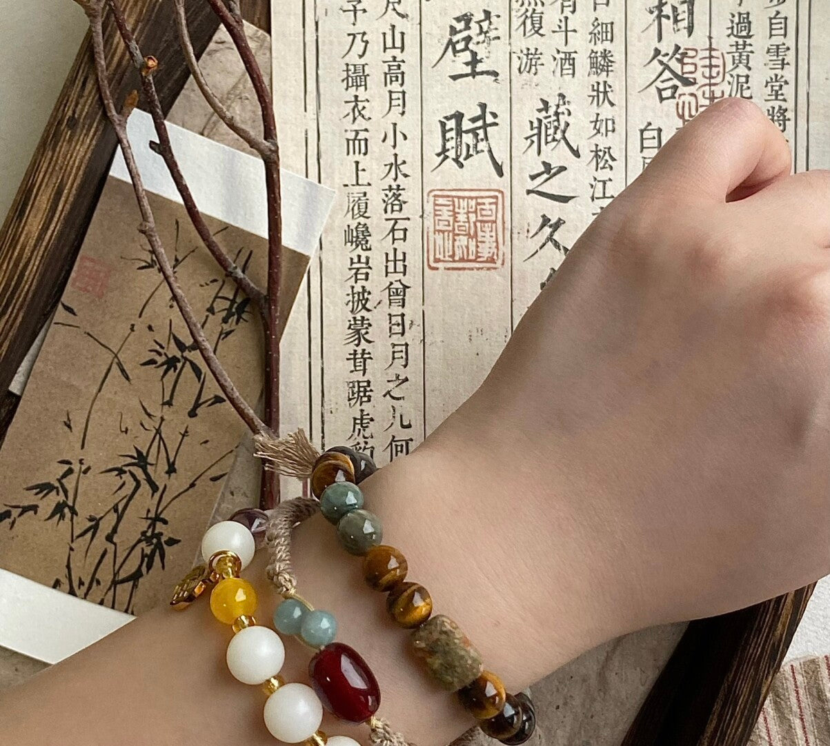 【沉赭】原创天然石手串