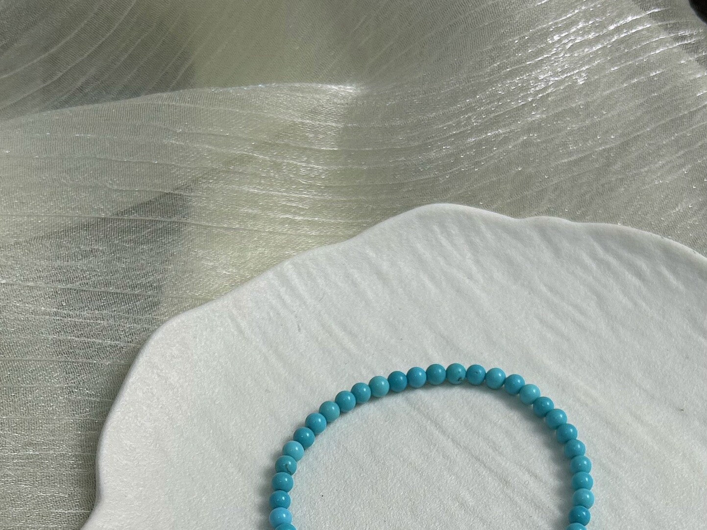 蓝桥春雪·原创设计新中式蓝松淡水珍珠手串手作