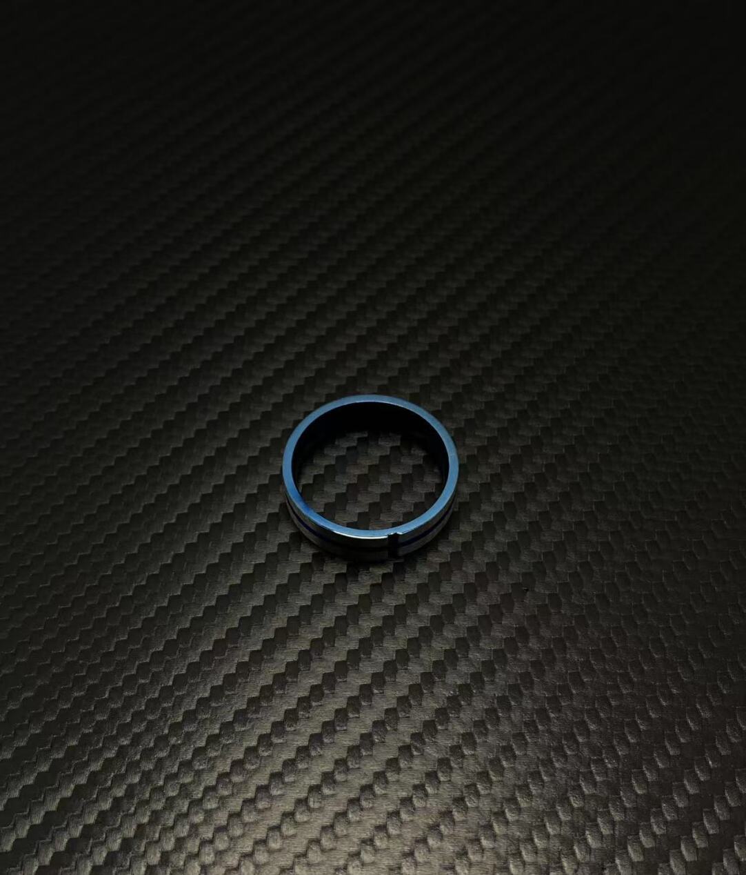 2025NEW美式cleanfit气质十字架条纹指环设计感小众男士钛钢戒指