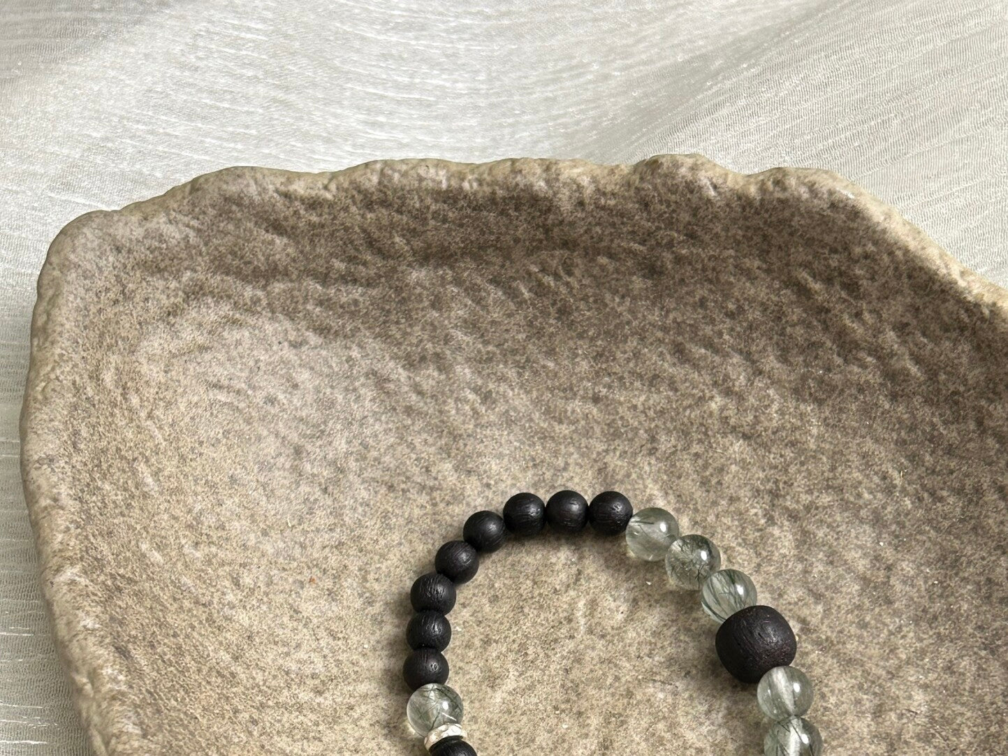 原创设计降真香绿发晶系列手串手作